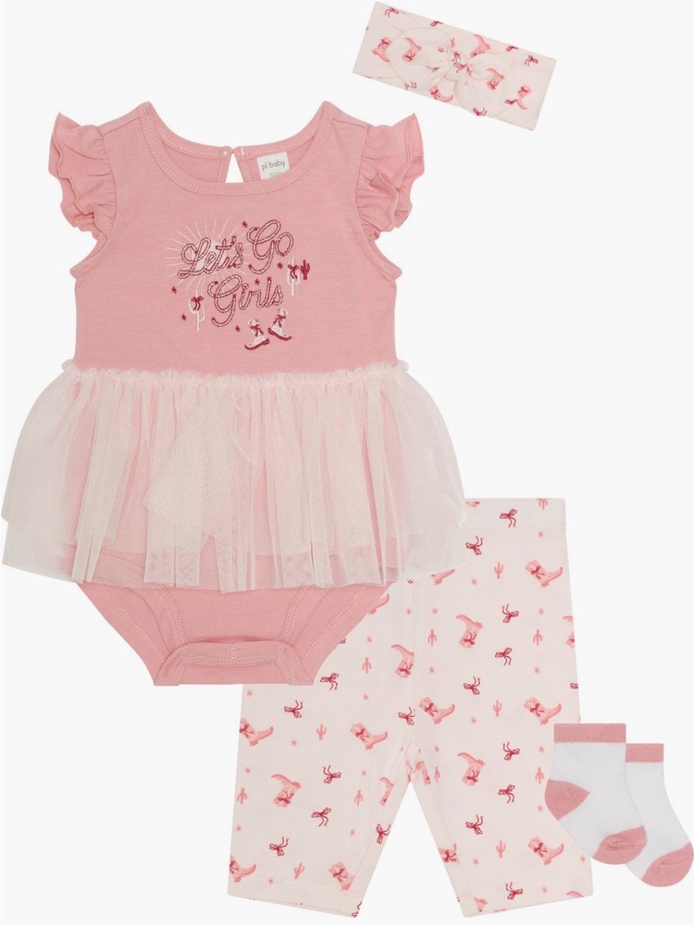 PL baby by Petit Lem baby 9m 4 piece set NEW Pink